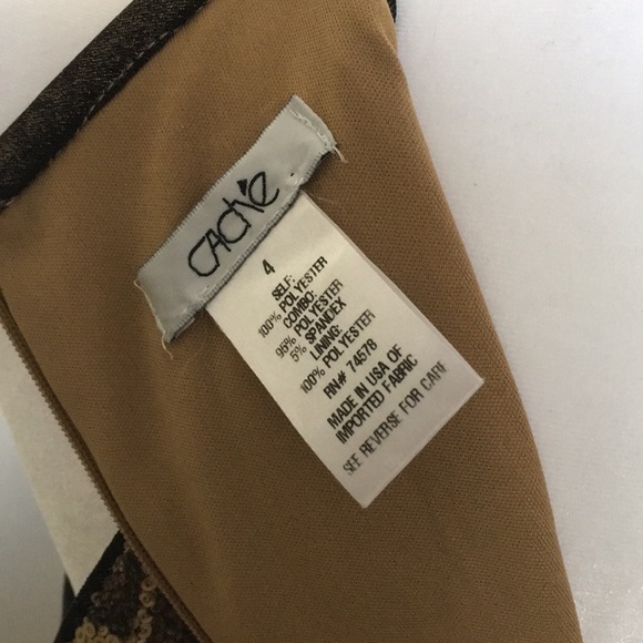 Sequined cocktail dress by Cache in stunning reptile design, size 4. - Picture 6 of 11